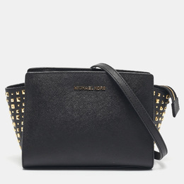 Michael Kors: Чёрная сумка через плечо 