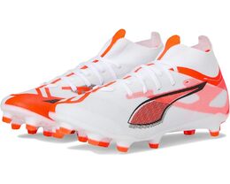 Кроссовки Puma Ultra 5 Match+ Firm, Artificial Ground Soccer Cleats, цвет Puma White-Puma Black-Glowing Red 9991234 | puma white-puma black-glowing red