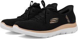 Кроссовки Skechers Summits Night Chic Hands Free Slip-Ins, цвет Black/ Rose Gold 9967947 | black/ rose gold