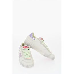Кожаные низкие кеды S-LEROJI с контрастными деталями Diesel, White 0017580766 | white