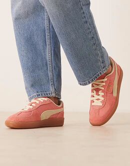 Кроссовки Puma Palermo Vintage розового и желтого цвета 139733372 | pink