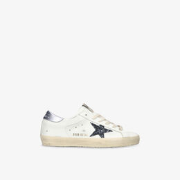Кроссовки кожаные Golden Goose Super-Star, белый / серебряный r04482625 | white/comb