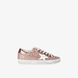 Кроссовки кожаные Golden Goose Super-Star с низким верхом, серебряный r04375022 | silver com
