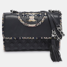 Tory Burch: Синяя сумка  Fleming