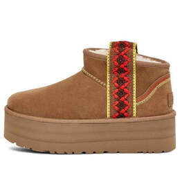 Кроссовки classic ultra mini braid plat Ugg, коричневый 1138491-che | brown
