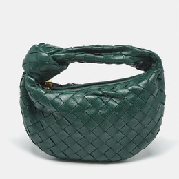 Bottega Veneta: Зелёная сумка  Intrecciato
