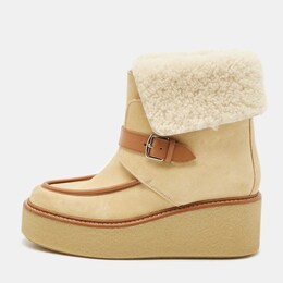 Hermes: Бежевые ботинки 