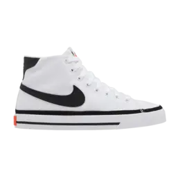 Кроссовки Nike Wmns Court Legacy Canvas Mid 'White Black', белый dd0161 100 | white/team orange/black