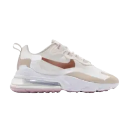 Кроссовки Nike Wmns Air Max 270 React 'Metallic Red Bronze', белый cu9333 100 | summit white/light orewood brown/sail/metallic red bronze