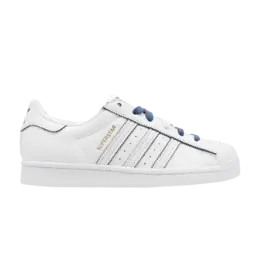 Кроссовки Adidas Wmns Superstar 'White Altered Blue', белый gx2012 | cloud white/altered blue/gold metallic