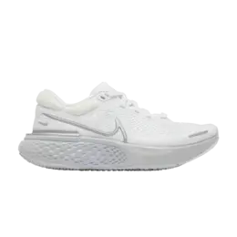 Кроссовки Nike Wmns ZoomX Invincible Run Flyknit 'White Metallic Silver', белый ct2229 101 | white/pure platinum/metallic silver