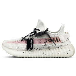Yeezy Boost 350 V2 Износостойкие низкие повседневные кроссовки Unisex Белый Розовый Adidas hq6316(team373-湮灭粉雾) | white pink