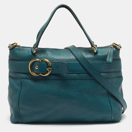 Gucci Dark Green Leather GG Ride Tote 1190067