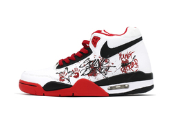 Наследие полета Винтажные баскетбольные кроссовки Unisex Mid Top Белый Красный Черный Nike bq4212-100(team140-街头故事) | red white black