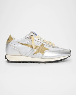 Кроссовки Marathon Retro Runner Golden Goose, цвет Silver Gold prod273420467 | silver gold