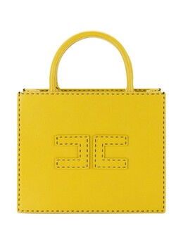 Elisabetta Franchi маленькая сумка-тоут с контрастной строчкой, желтый bs08a51e2 | желтый