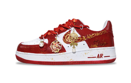 Nike Кроссовки Air Force 1 Newlywed Joyful Celebration с нескользящей подошвой, износостойкие, унисекс, красные cw2288-111（team1176-新婚志喜） | red