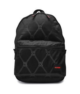 Рюкзак мужской Hugo Ethon 2.0 текстильный с фирменным принтом, черный bu245m00027700100os | nero