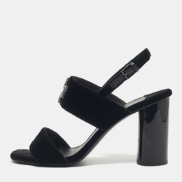 Tory Burch: Чёрные сандалии  Eleanor