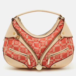 Versace: Бежевая сумка  Medusa