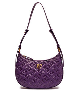 Сумка-хобо кожаная Pinko Half Moon Mini, фиолетовый pi245w000045c1800os | viola