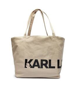 Сумка-шоппер Karl Lagerfeld с логотипом, экрю kl251w000123c6500os | écru