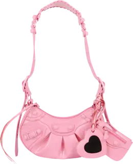 Сумка Balenciaga XS Le Cagole Faux Leather Shoulder Bag Sweet Pink, розовый 671309 210mq 5812 | pink