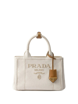 Prada маленькая сумка с вышитым логотипом, нейтральный 1bg464v8om2cx9 | нейтральные цвета