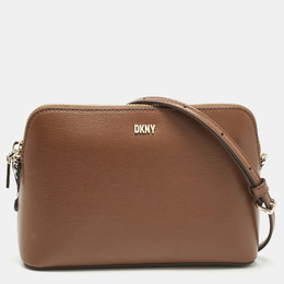 DKNY Brown Leather Bryant Dome Crossbody Bag 1198797