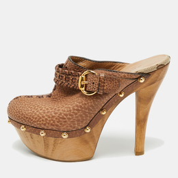 Gucci: Коричневые сабо  GG