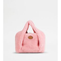 Сумка-шоппер Tod's Shirt из овчины Mini, розовый 7769341657148 | rose