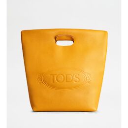 Сумка-тоут для покупок из кожи среднего размера Tod's, желтый 7919431057468 | yellow