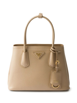 Маленькая сумка-тоут Double Saffiano Prada, нейтральный 1bg443vxog2a4a | нейтральные цвета
