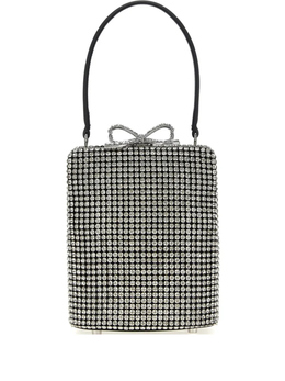 Сумка-тоут Crystal Fishnet Self-Portrait, серый ss25325bslsilver | серый