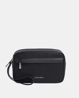 Мужская сумка для туалетных принадлежностей с принтом монограммы Calvin Klein, чёрный a53599200 | negro