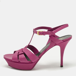 Saint Laurent Paris: Фиолетовые сандалии  Tribute