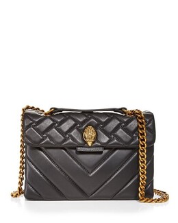 Кожаная сумка через плечо Kensington Kurt Geiger LONDON, цвет Black 3745827 | black/gold