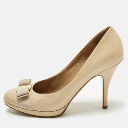 Salvatore Ferragamo: Жёлтые туфли  Vara Bow