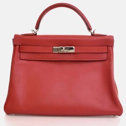Hermes: Красная сумка на руку  Kelly 32