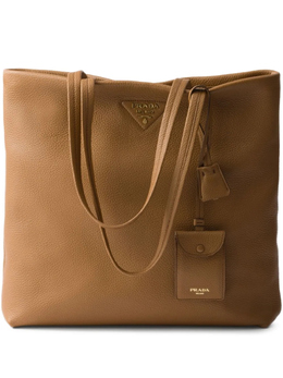 Большая кожаная сумка-тоут Prada, коричневый 1bg550vont2dkv | коричневый