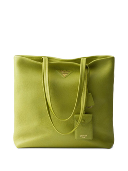 Большая кожаная сумка-тоут Prada, зеленый 1bg550vont2dkv | зеленый