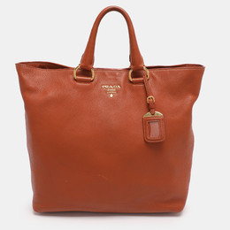 Prada Copper Vitello Daino Leather Tote 1211877
