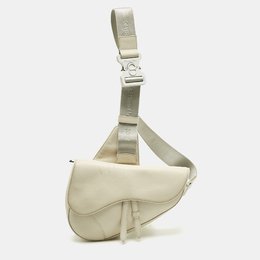 Dior: Белая сумка через плечо 