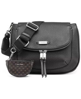 Сумка Zulle Zip-Around Crossbody с фирменным креплением Hang Off Calvin Klein, черный 19879471 | black/silver