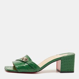 Christian Louboutin: Зелёные сандалии 