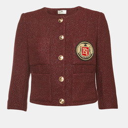 Elisabetta Franchi: Бордовая куртка 