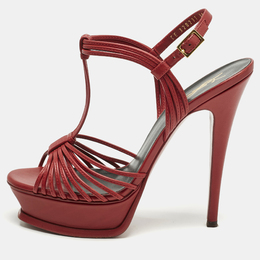 Saint Laurent Paris: Красные сандалии 