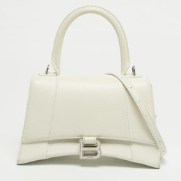 Balenciaga: Белая сумка на руку  Hourglass