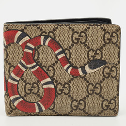 Gucci: Бежевый кошелёк  GG Supreme