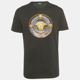 Versace: Чёрная футболка  Medusa